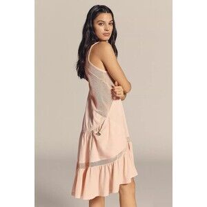 Daily Practice By Anthropologie Hill Up Tiered High-Low Midi Dress L-P 280549